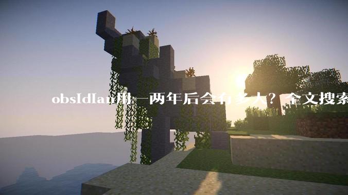 obsidian用一两年后会有多大？全文搜索还快吗？