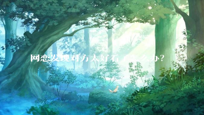 网恋发现对方太好看了怎么办？