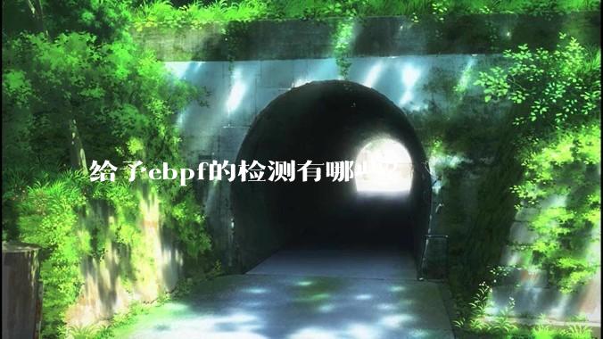 给予ebpf的检测有哪些？