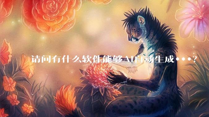 请问有什么软件能够AI自动生成***？
