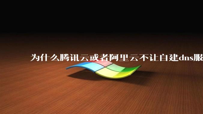 为什么腾讯云或者阿里云不让自建dns服务器?