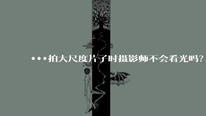 ***拍大尺度片子时摄影师不会看光吗？